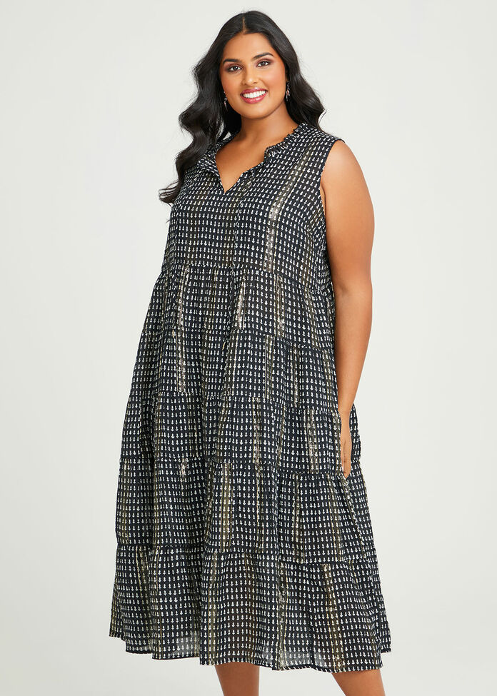 Shop Plus Size Cotton Soiree Tier Maxi Dress in Multi | Taking Shape AU
