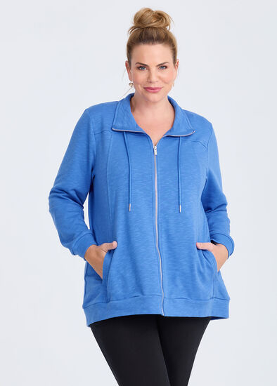 Plus Size Funnel Neck Active Jacket