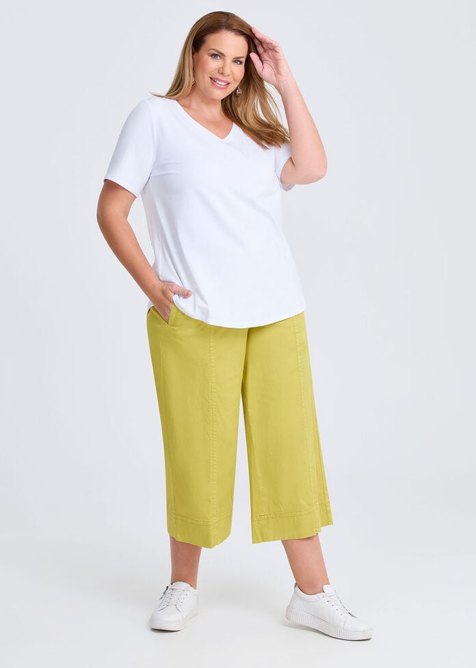 Organic Cotton V-neck T-shirt, , hi-res