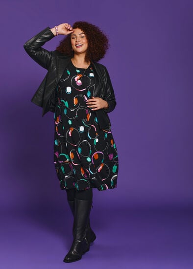 Plus Size Natural Pattern Play Dress
