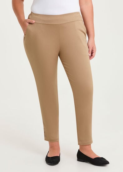 Plus Size Medina Slim Leg Natural Pant