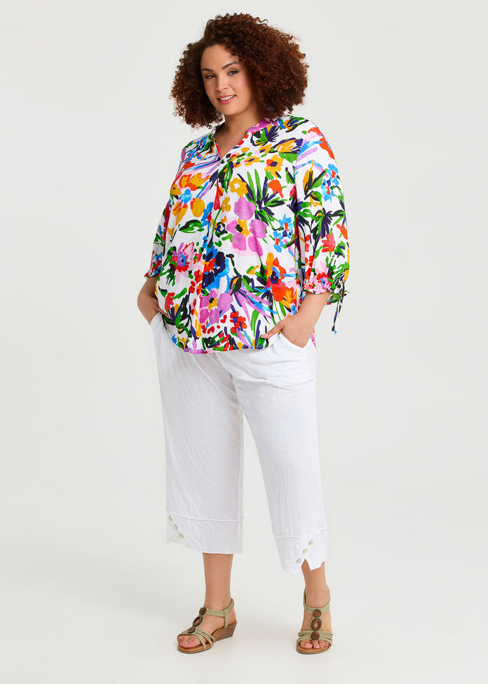 Natural Summer Abstract Top, , hi-res