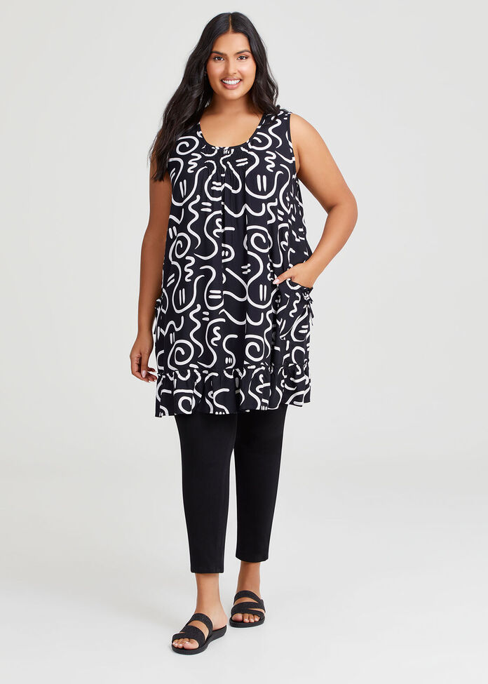 Natural Swirl Print Pocket Tunic, , hi-res