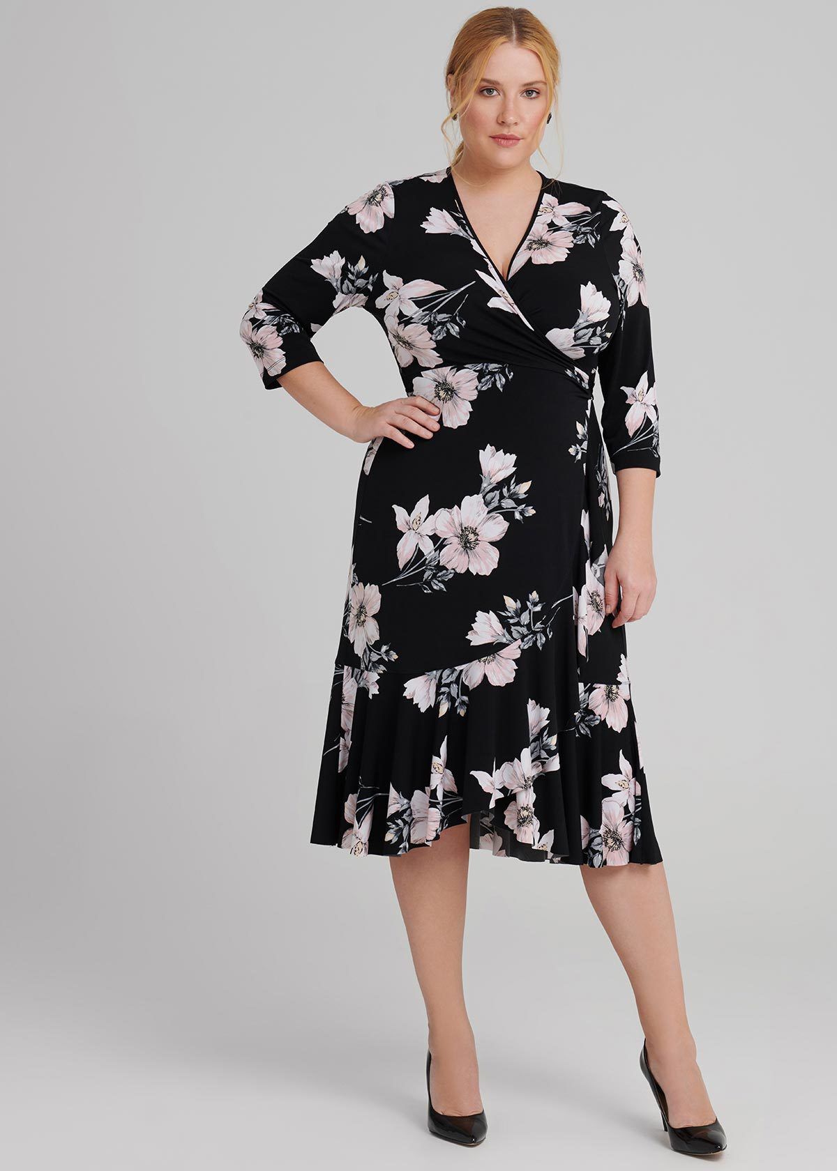 wrap dress plus size australia