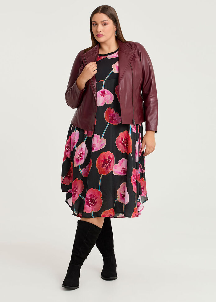 Leather Lottie Panel Jacket, , hi-res