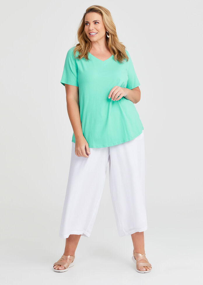 Shirred Waist Wide Leg Pant, , hi-res