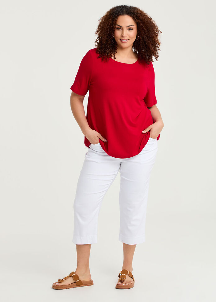 Bamboo Foundation Round Neck Top, , hi-res