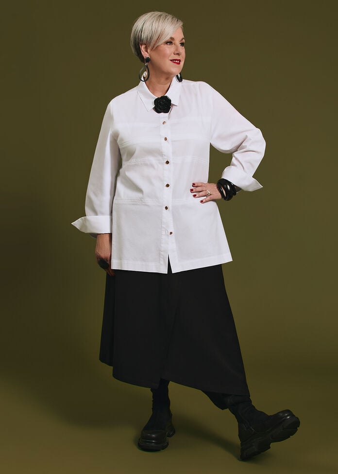 Cotton Stretch Leah Shirt, , hi-res