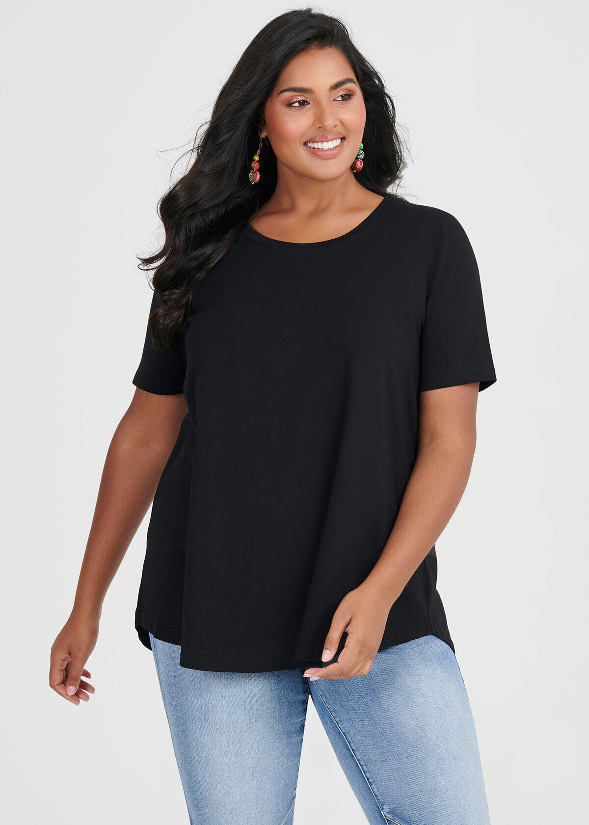 plus size cotton swing tops
