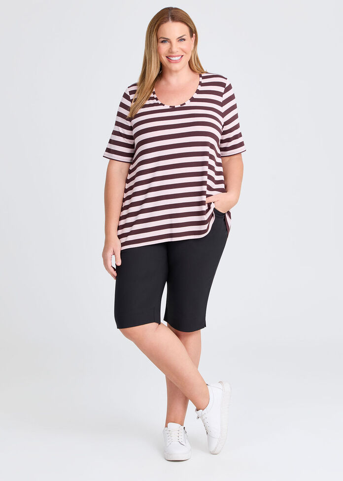 Natural Stripe Essential T-Shirt, , hi-res