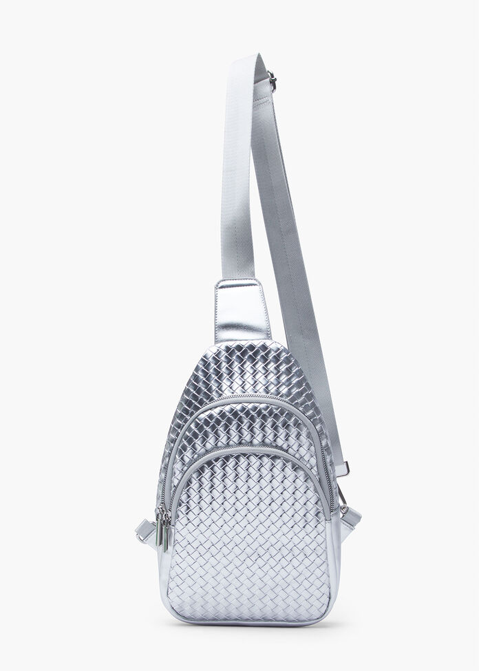 Woven Xbody Sling Bag, , hi-res