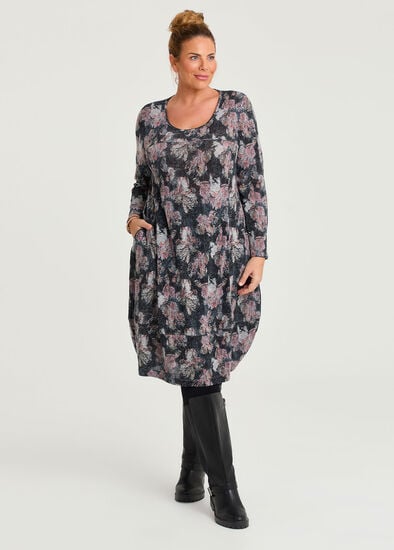 Plus Size Long Sleeve Snug Dress
