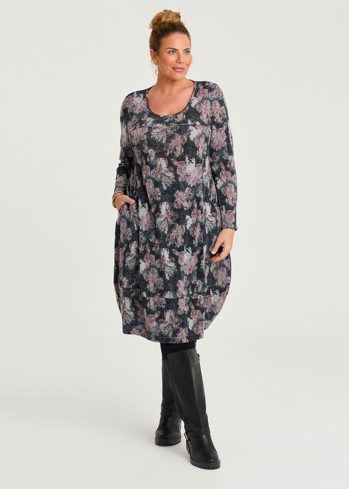 Long Sleeve Snug Dress, , hi-res