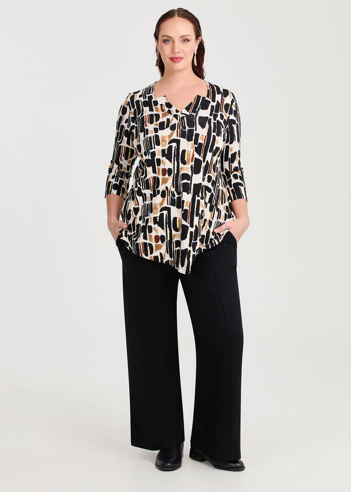 Creme Brulee Foil Natural Top, PRINT, hi-res