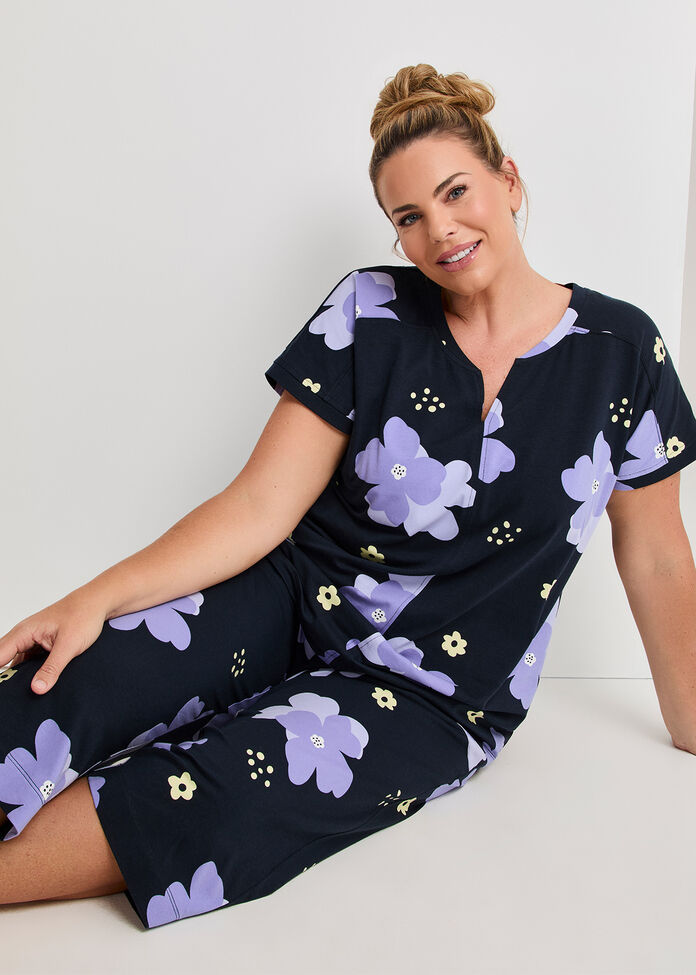 Australian Cotton Dusk Pj Top, , hi-res