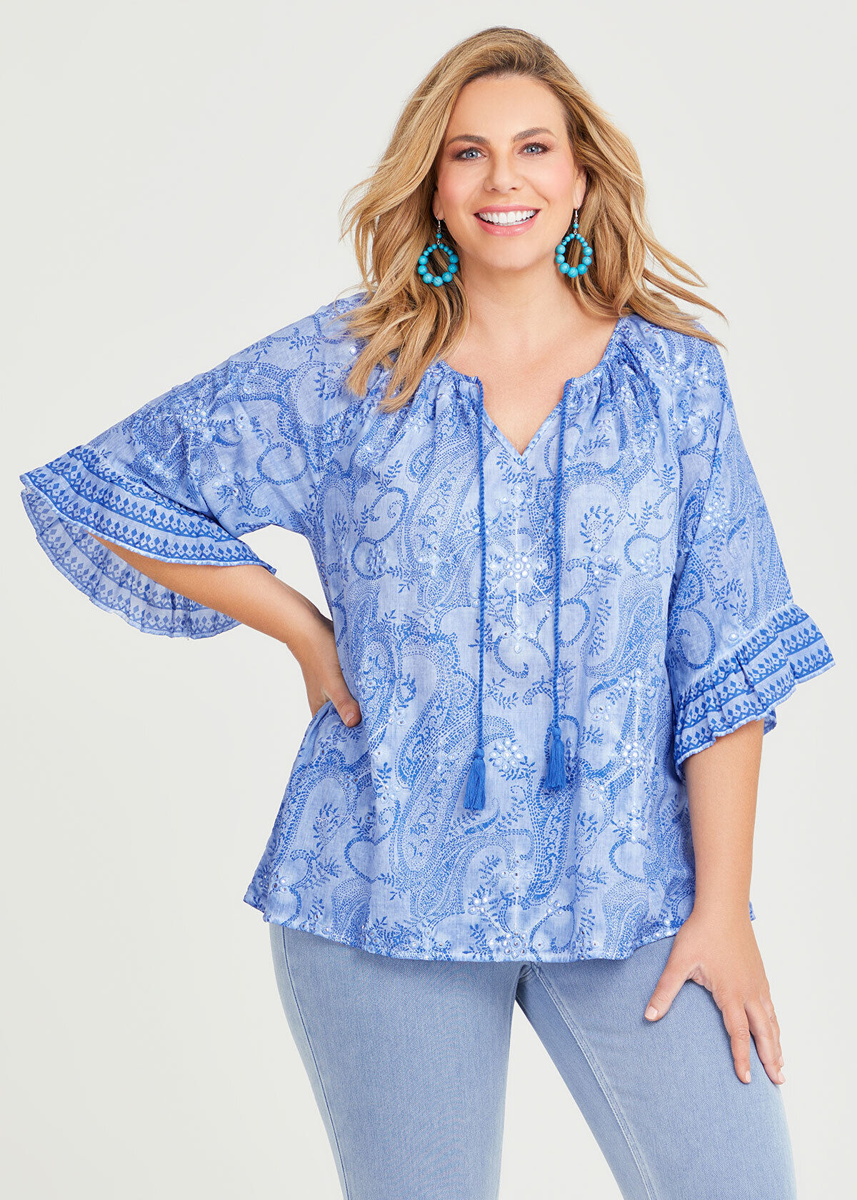 Plus size new arrivals boho tops