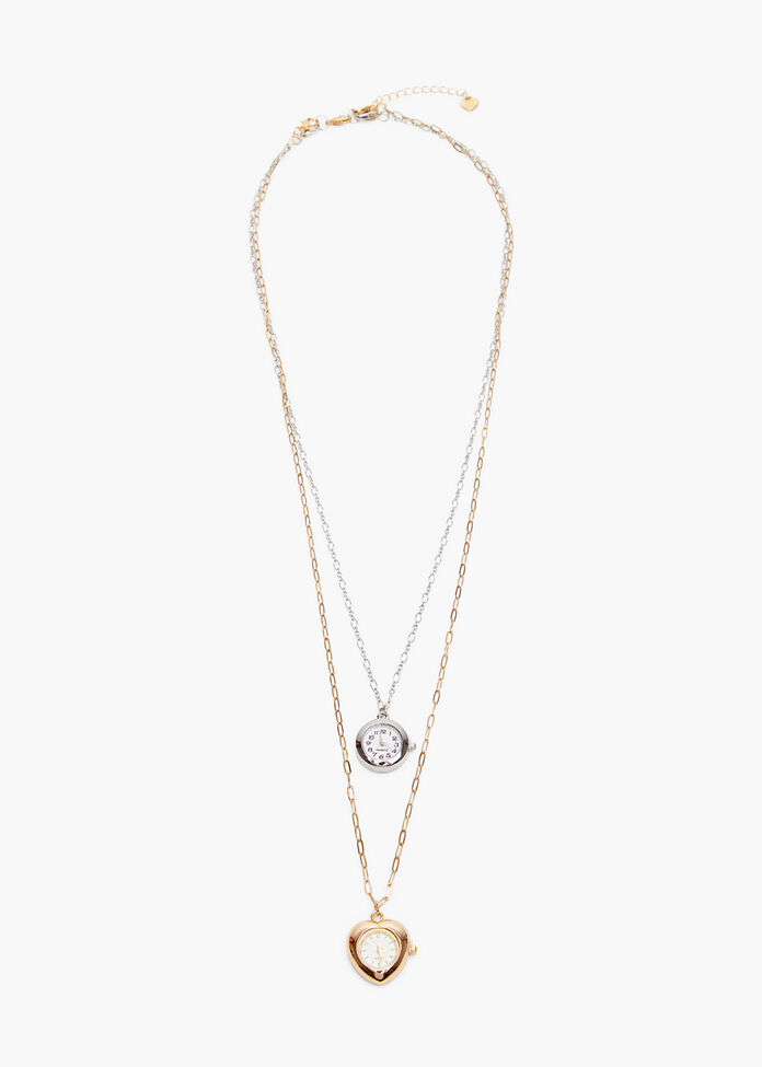 Multilayered Watch Necklace, , hi-res