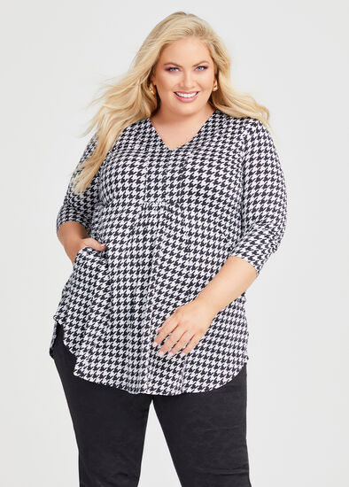 Plus Size V-neck Detail Tunic