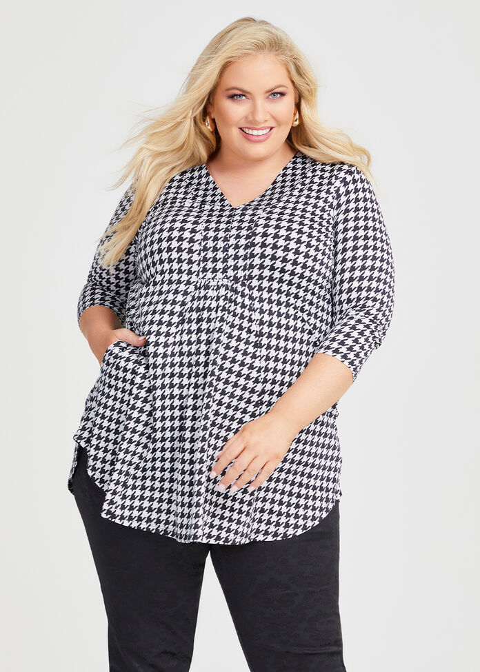 V-neck Detail Tunic, , hi-res