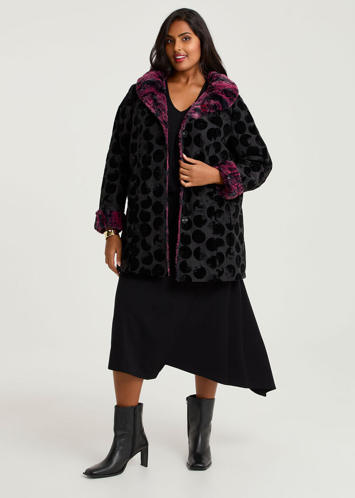 Deja Vu Faux Fur Reversible Coat, , hi-res