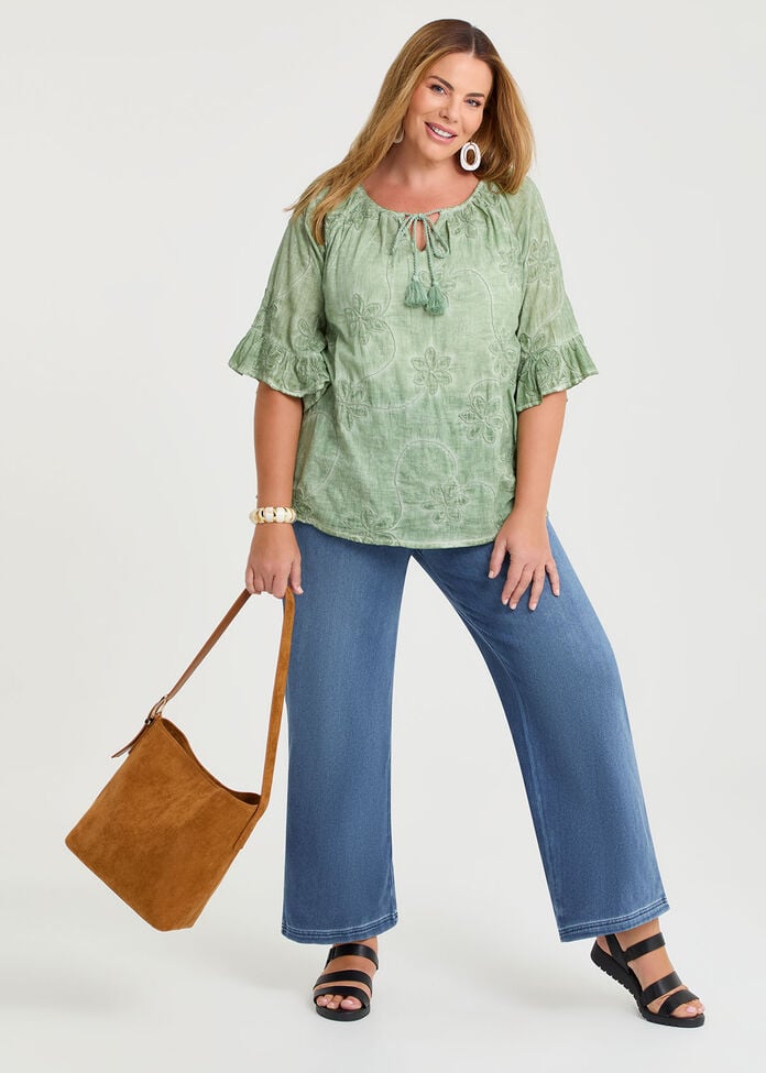 The Travel Wide Leg Jean, , hi-res