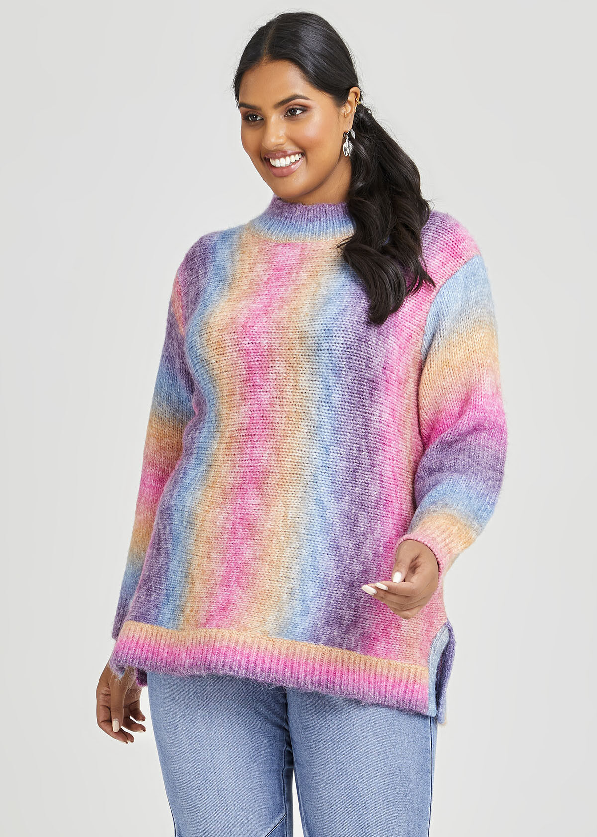 Rainbow jumper plus size clearance