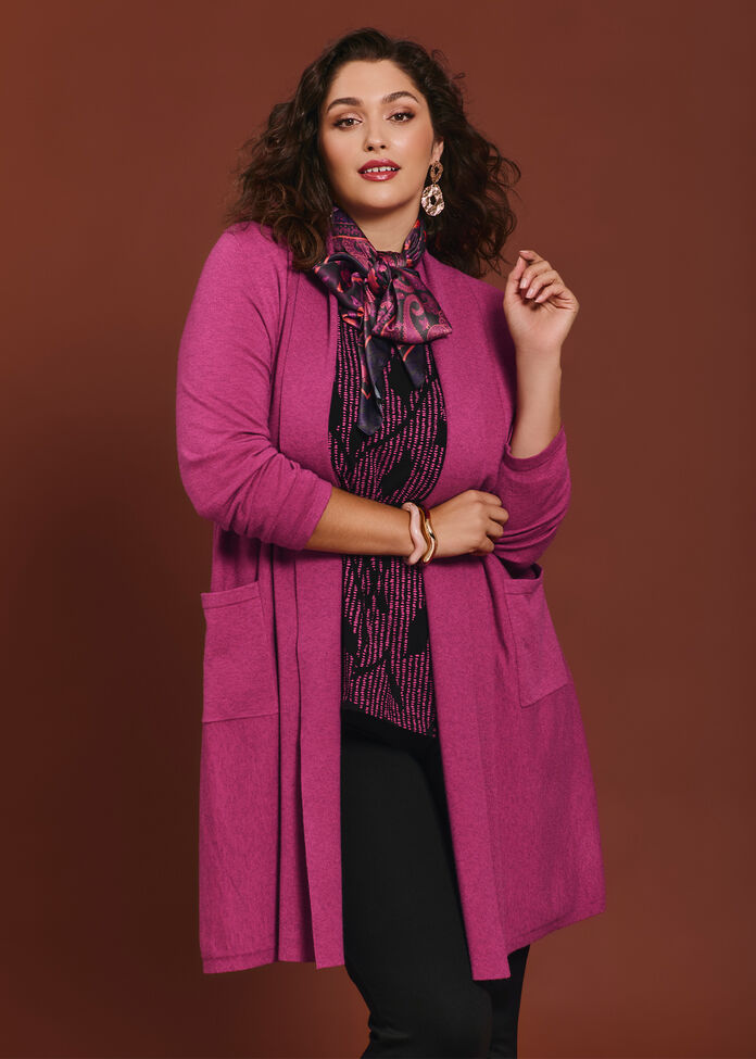 Longline Natural Cardigan, , hi-res
