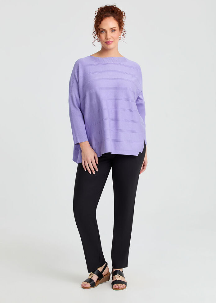 Natural Rib Batwing Jumper, , hi-res