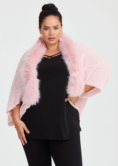 Fur Trim Cape