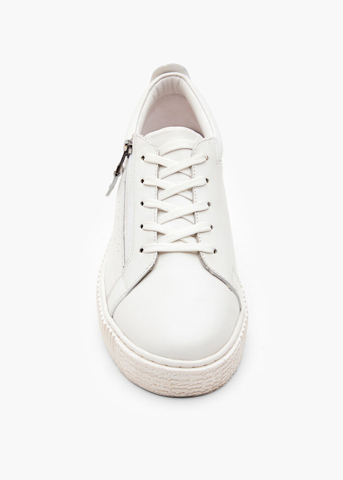 Leather Zip Sneaker, , hi-res
