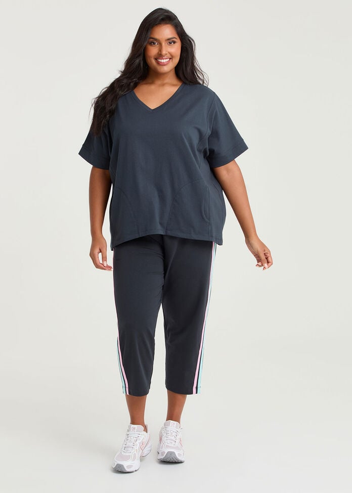Cotton Spliced Pocket T-shirt, STORM, hi-res