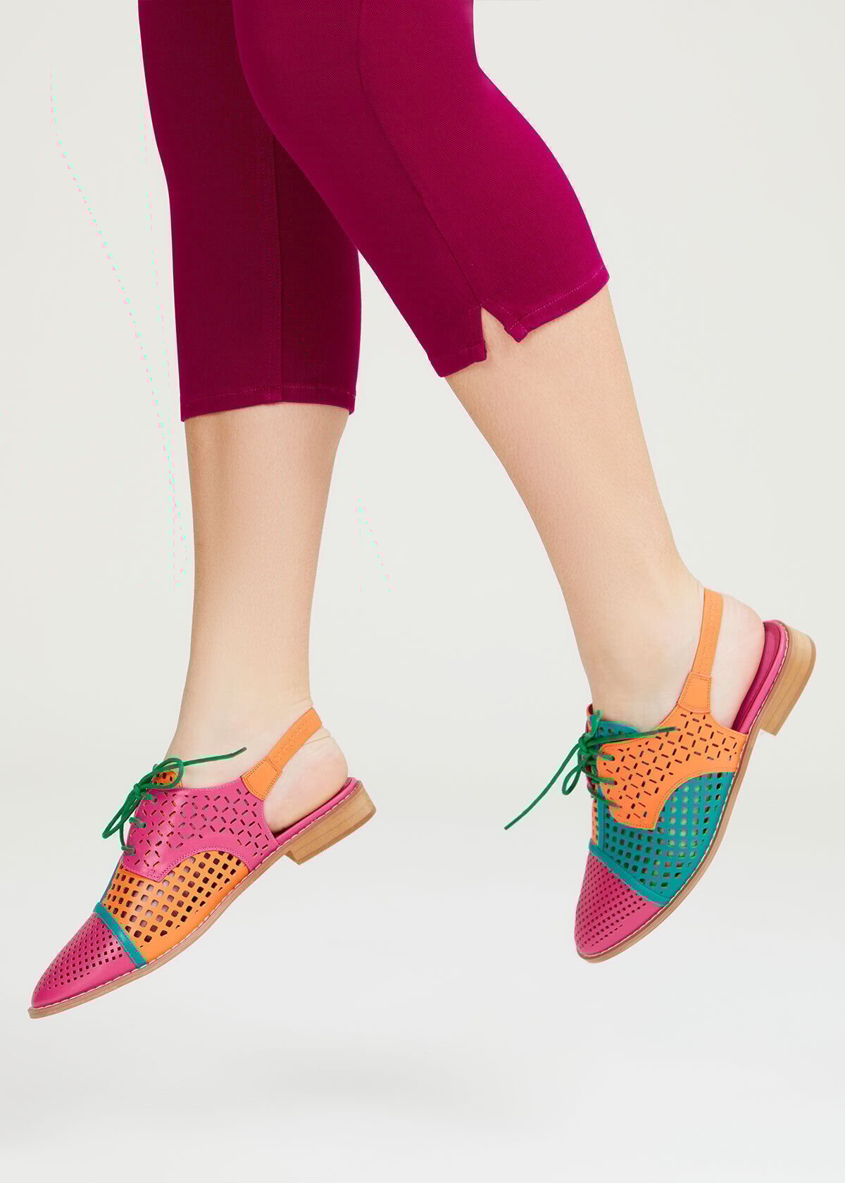 Multicolour Lasercut Brogue