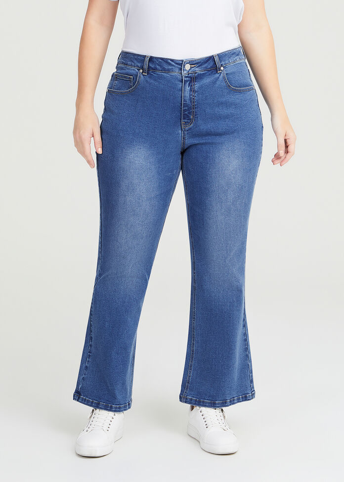 Shop Plus Size Organic Bootleg Denim Jean in Blue | Taking Shape AU