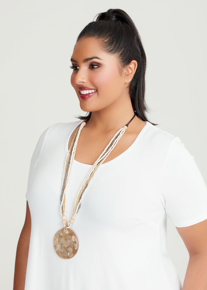 Tribal Shell Necklace, , hi-res