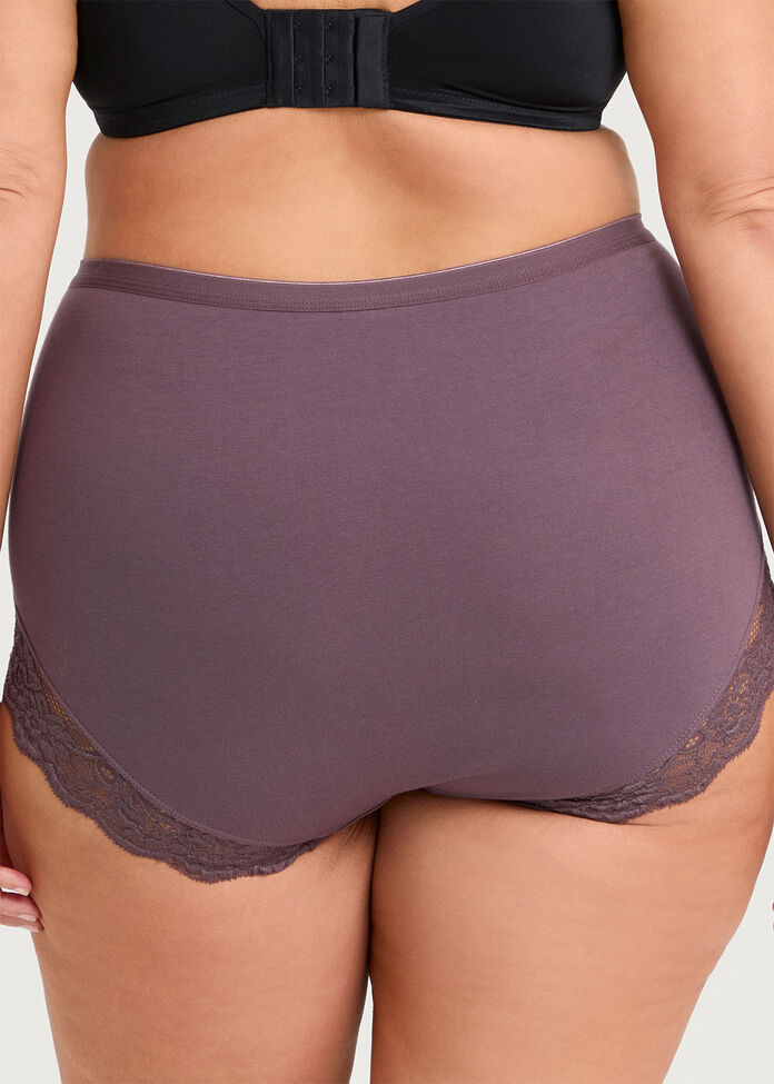3 Pack Cotton Lace Full Briefs, , hi-res