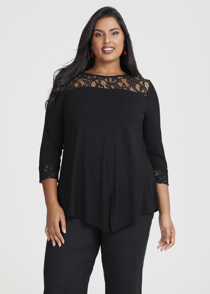 Shop Plus Size Natural Evie Tunic in Black | Taking Shape AU
