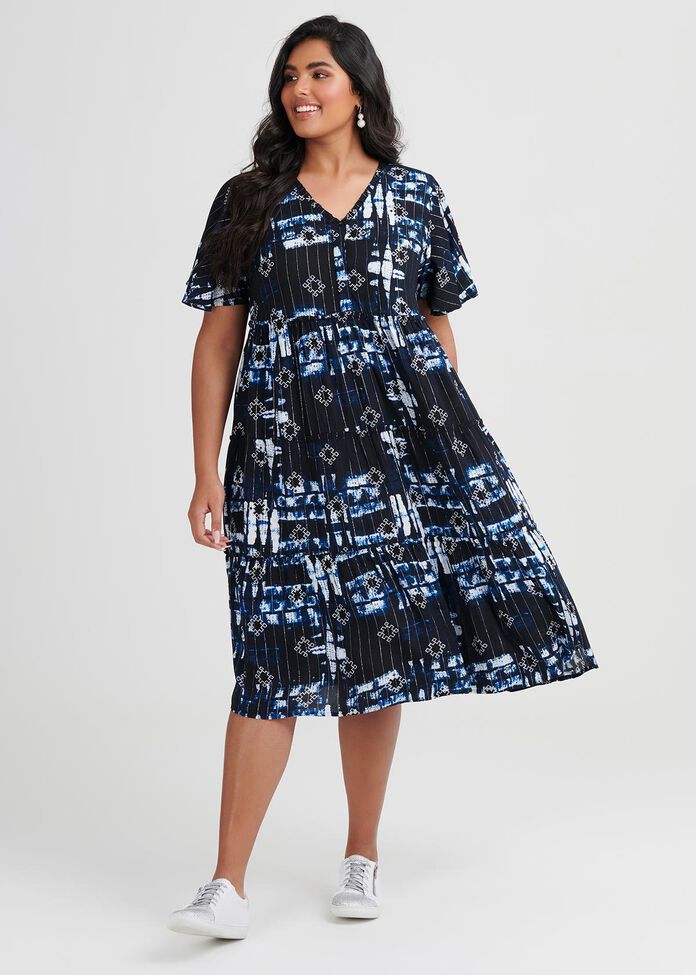 Shibori Ecovero Dress, , hi-res