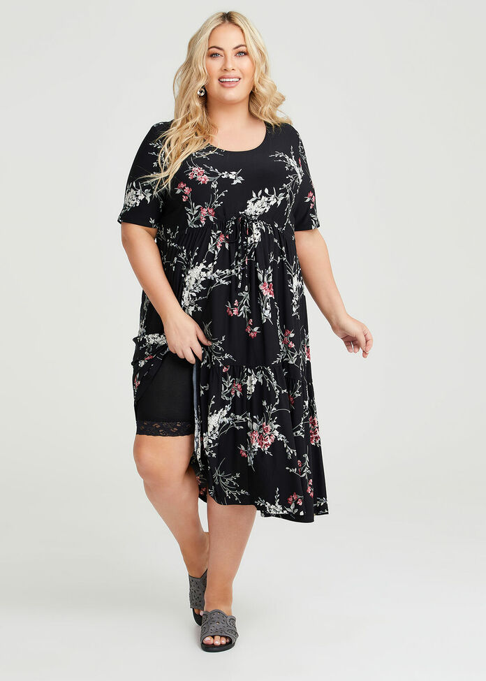 Shop Plus Size Twiggy Tier Dress in Multi | Taking Shape AU