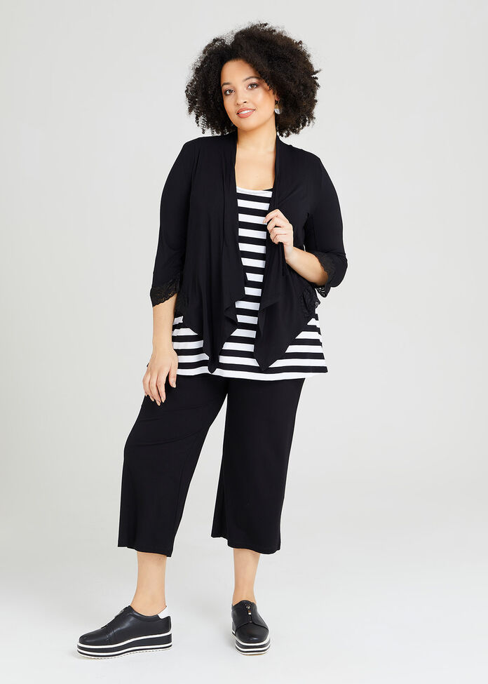 Shop Plus Size Bamboo Drape Cardigan in Black | Taking Shape AU