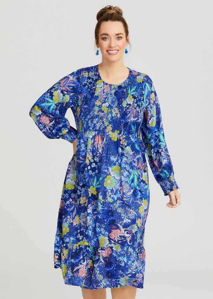 Shop Plus Size Natural Mystical Floral Dress in Multi | Taking Shape AU