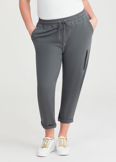 Plus Size Cotton Pocket Active Jogger