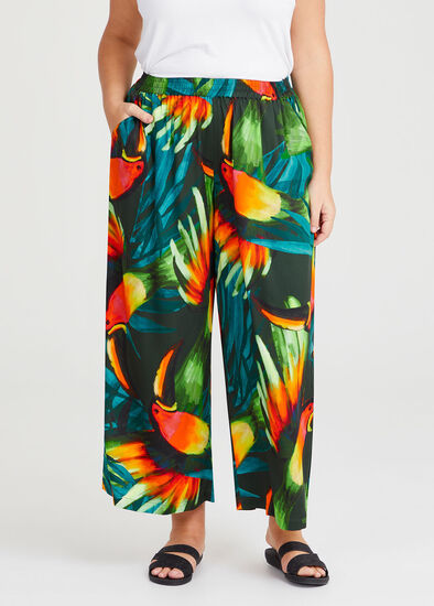 Plus Size Natural Painted Toucan Pant