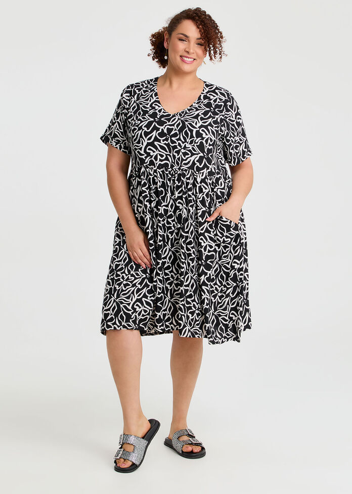 Natural Holiday Pocket Dress, , hi-res