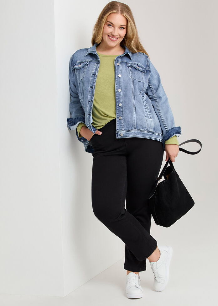 Cotton Hi-lo Seam Detail Top, , hi-res