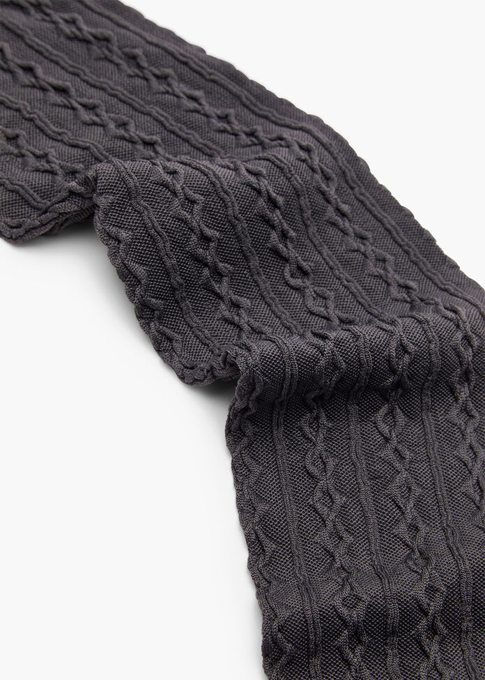 Opaque Cable Knit Tights, , hi-res
