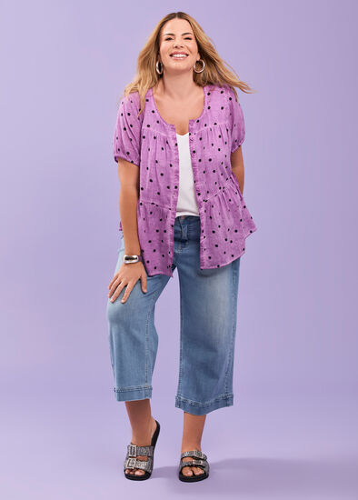 Plus Size Tiered Spot Outfit