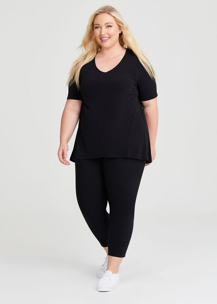 Strive V Neck Short Sleeve Top, , hi-res