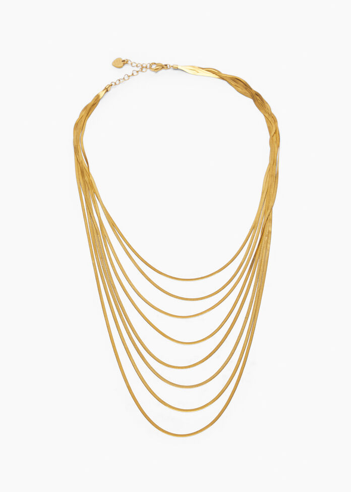 Snake Chain Multi Layer Necklace, , hi-res