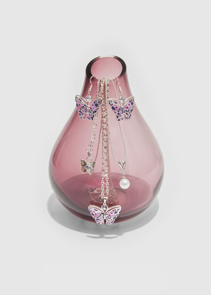 Enamel Butterfly Multiwear Necklace, , hi-res