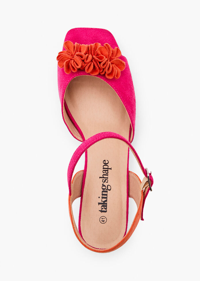 3D Flower Block Heel, , hi-res